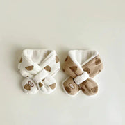 Bear Themed Winter Baby Scarves Warm Fleece Neck Warmer For Kids Ages 1 To 6 Years Boys And Girls Baby Accessories