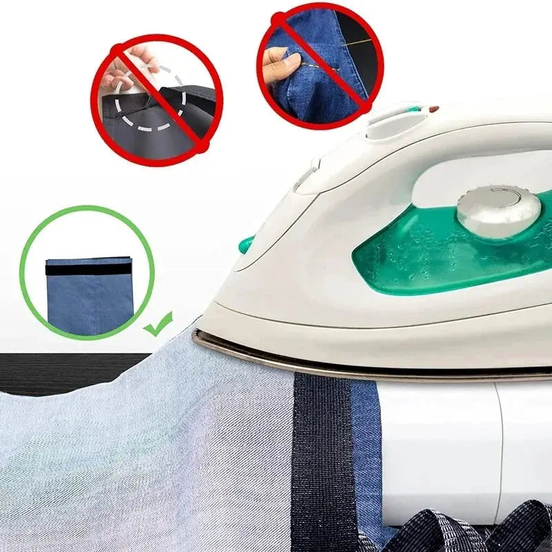 One To Five Meters Self Adhesive Pants Hem Tape For Jeans And Trousers Iron On Hemming DIY Sewing Fabric Repair