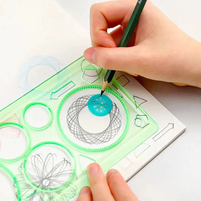 Geometry Spirograph Drawing Kit With Flower Stencil Templates For Kids Educational Art Toy