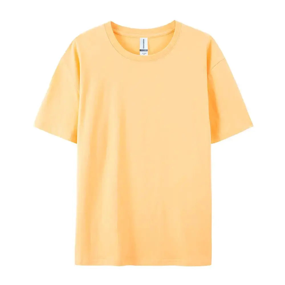 One Hundred Percent Cotton Solid T Shirts For Men And Women Short Sleeve Casual Wear Soft Tees