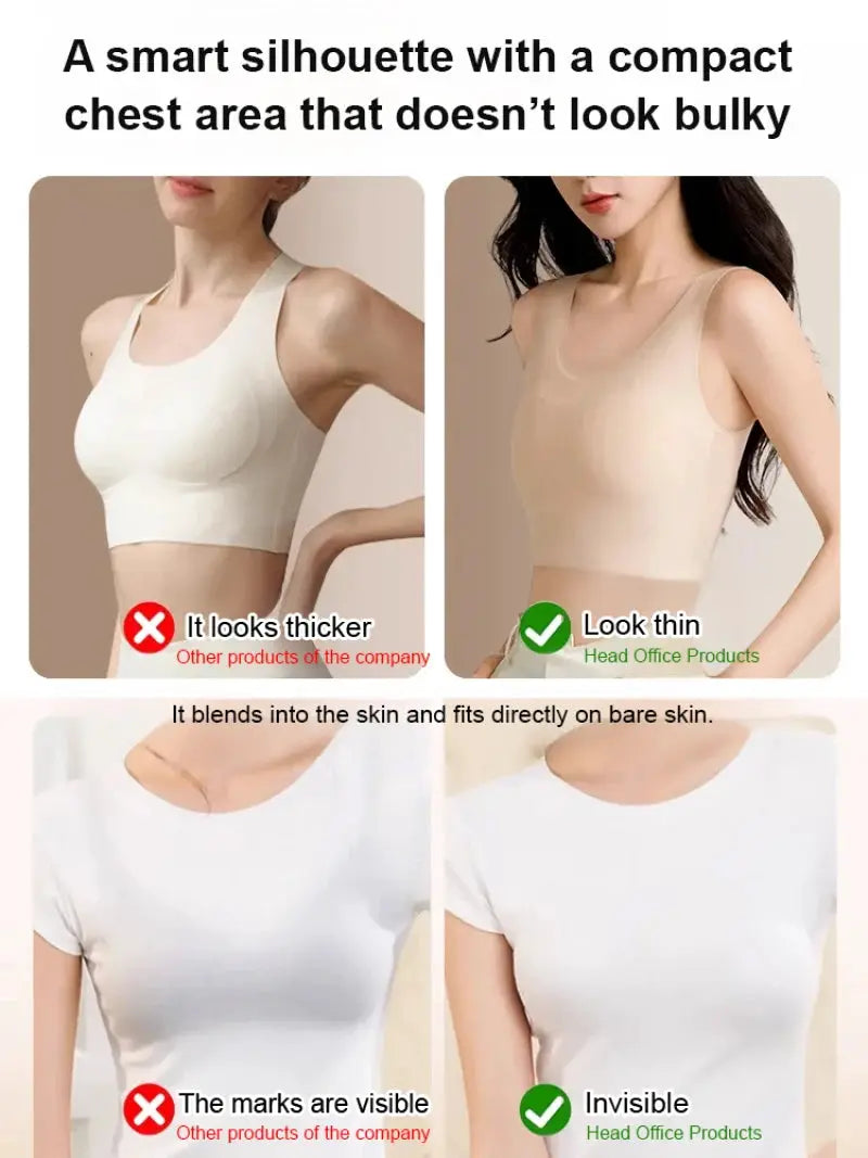 Simples Market women's invisible wide-shoulder bra-top with bra pads
