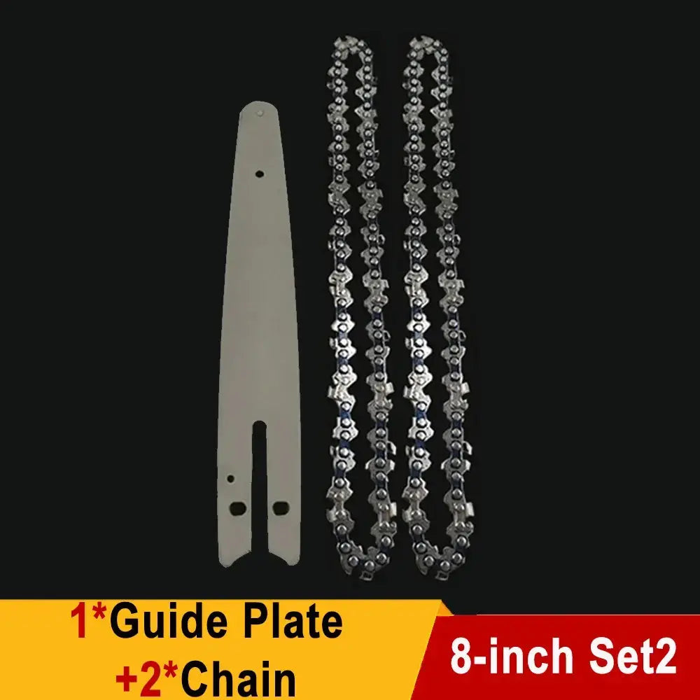 8 Inch Electric Chainsaw Bar Replacement One Quarter Inch Pitch With 22 Knives And 45 Link Chain For Garden Tools