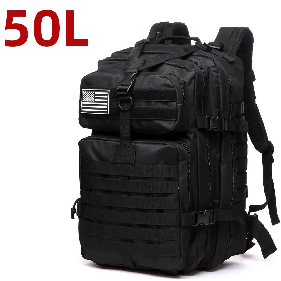 TrailMaster Tactical Backpack 25L 50L Waterproof Nylon For Outdoor Trekking Hiking Fishing Hunting Camping