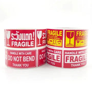 250 Pack Fragile Handling With Care Stickers Roll For Shipping Express Label Safe Transit