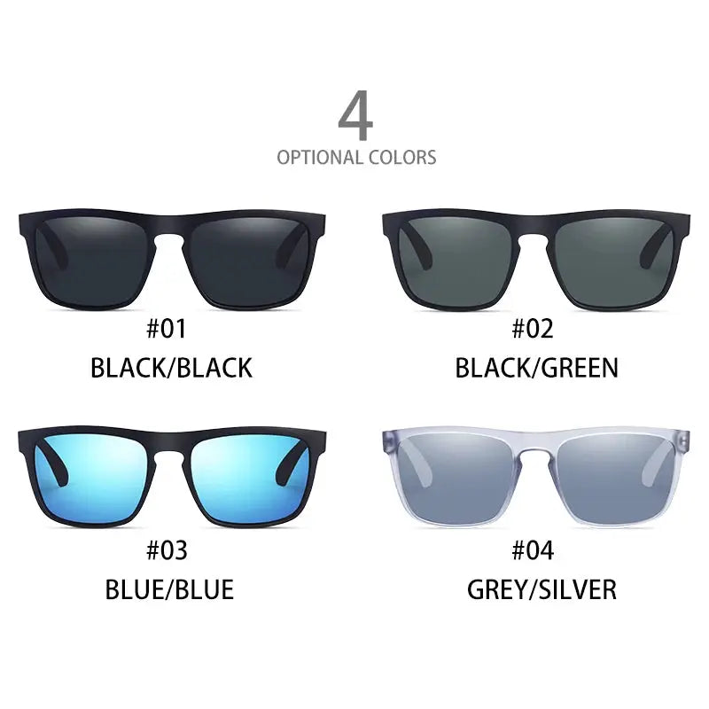 Unisex Vintage Square Polarized Sunglasses UV400 Protection For Driving And Fishing
