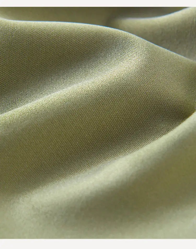 SUJIIN seamless wireless bra close-up in olive soft fabric