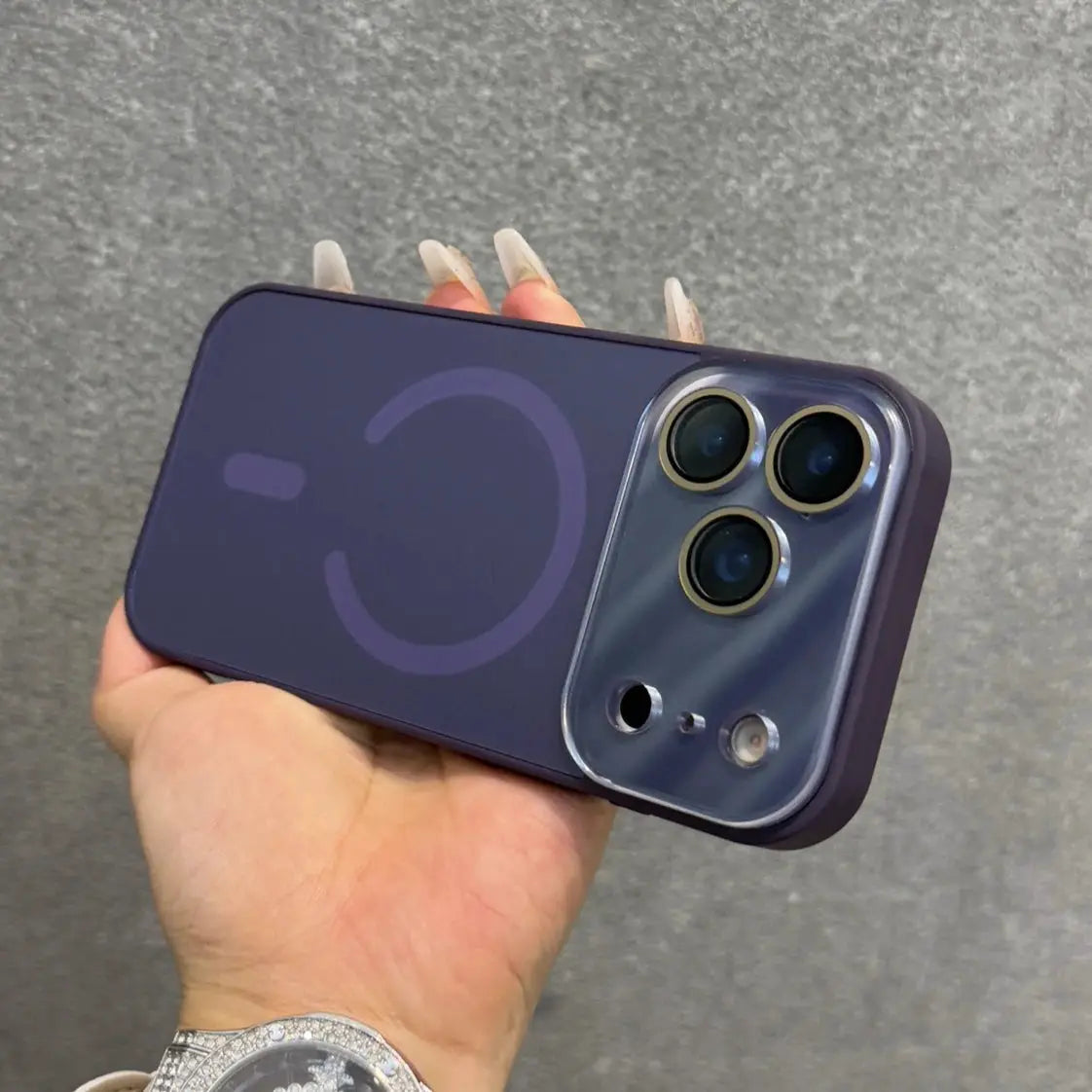Matte Electroplating Magnetic Case With All Inclusive Lens Film For iPhone 12 13 14 15 16 17 Pro Max And 17Air MagSafe