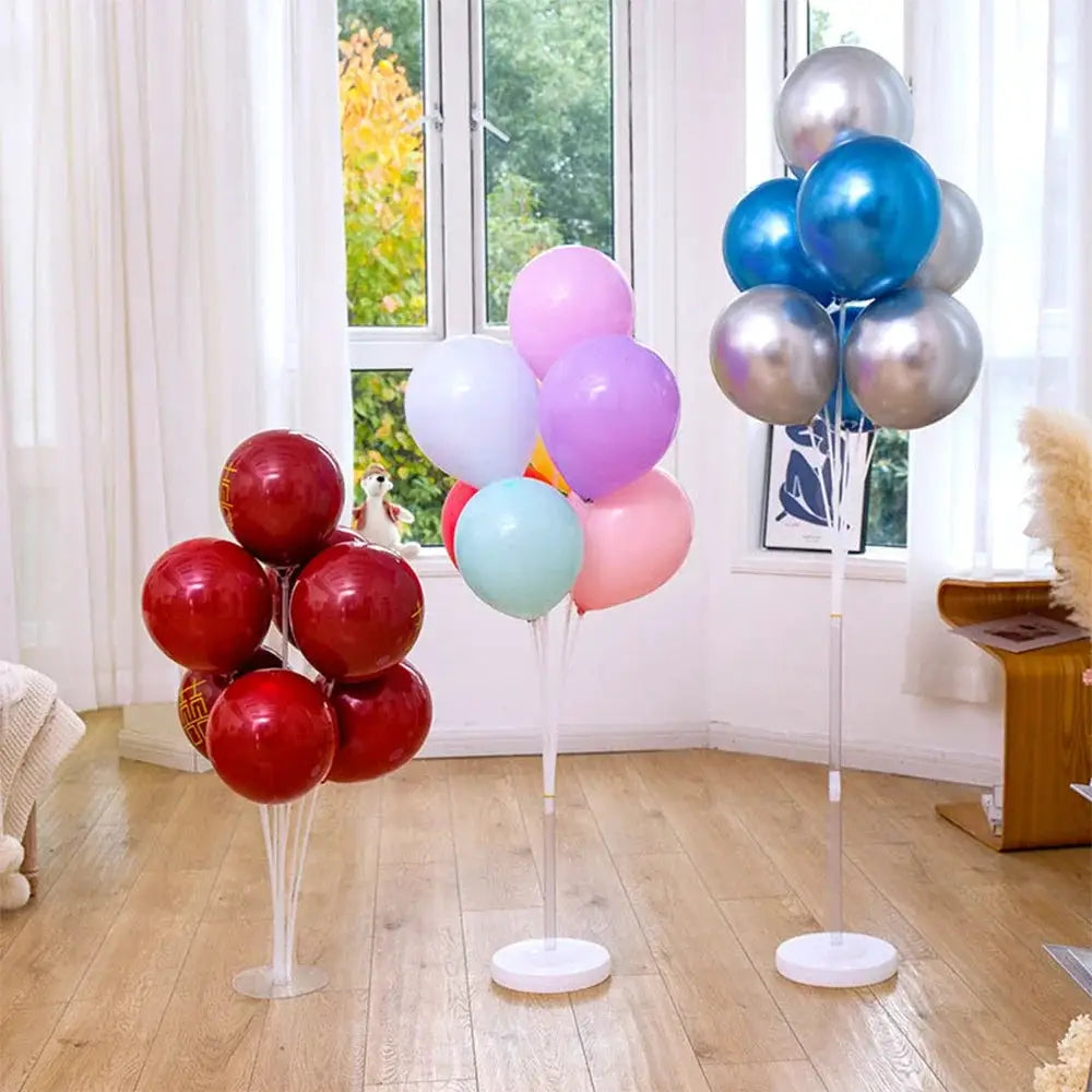 Runto 1Set Birthday Balloon Stand Kit With Base And Pole For Wedding And Birthday Party Decoration