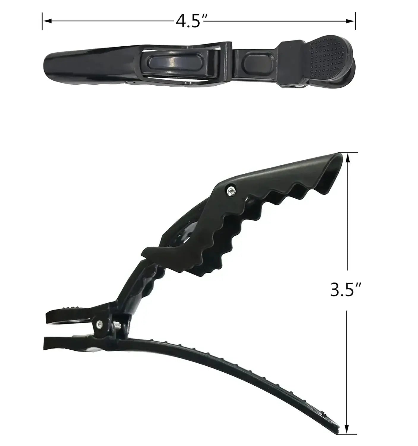 SalonPro 5 Pack Alligator Hair Clips Set With Double Hinged Clamps And Two Springs For Secure All Day Salon Styling