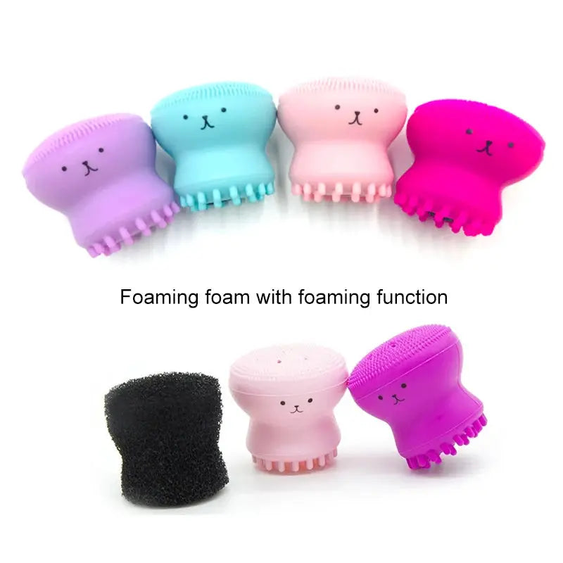 Silicone Face Cleansing Brush Mini Deep Pore Cleaning Exfoliator Soft Skin Care Scrub Tool