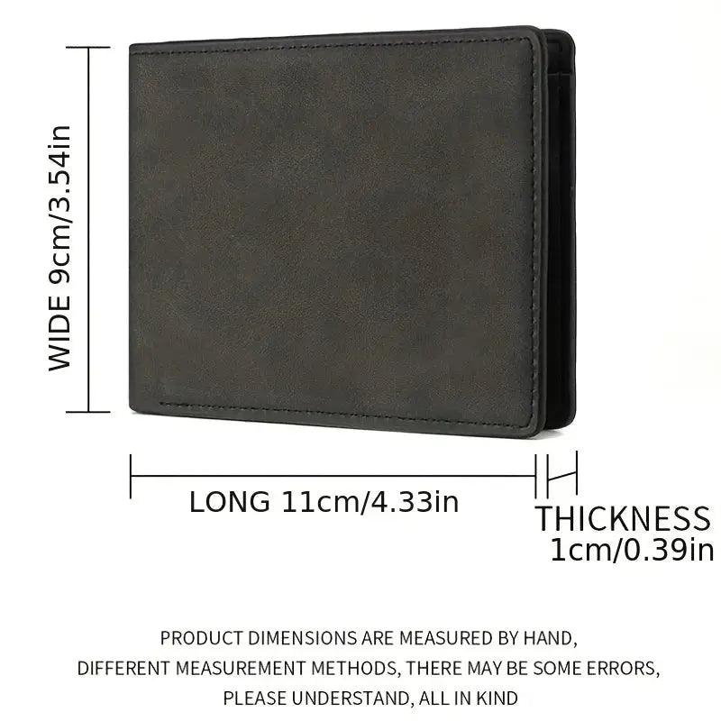 Men's wallet with zipper and dollar clip, Simples Market, dark leather, lightweight