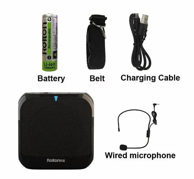 Headworn Microphone Loudspeaker Voice Amplifier And Recorder Kit Wired Headset For Teachers Presenters