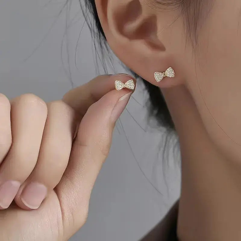 Hypoallergenic Heart Stud Earrings For Women Girls Screw Back Cartilage Helix Piercing Jewelry Gifts