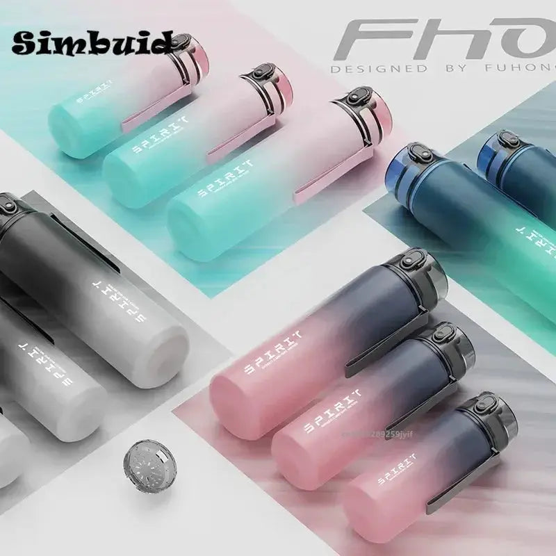 1 Liter Large Capacity Sports Water Bottle Leak Proof Colorful Plastic Cup for Outdoor Travel Gym Fitness Jugs