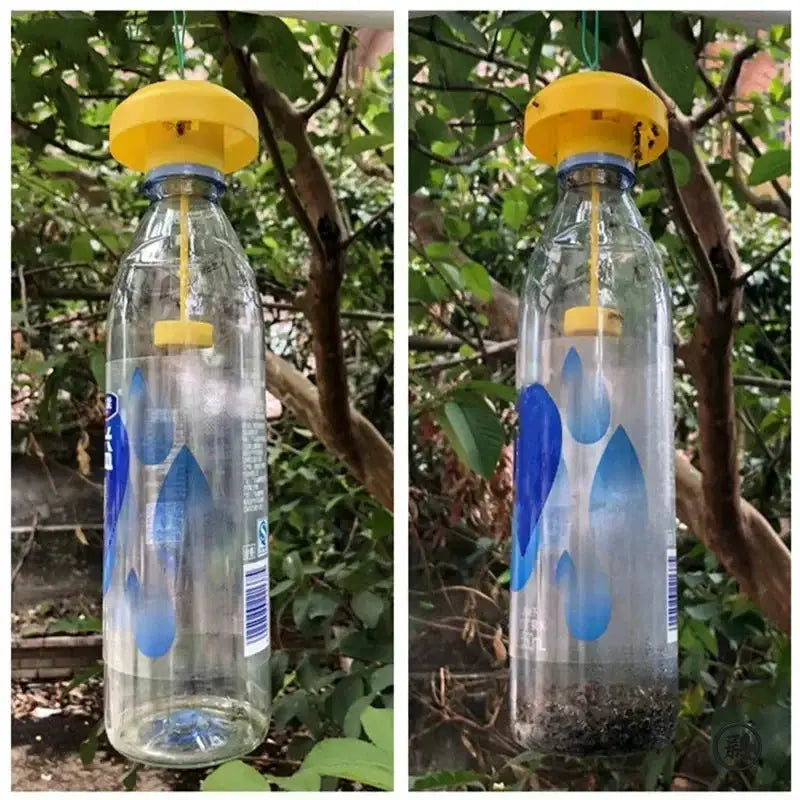 2 Pack Yellow Plastic Fruit Fly Traps For Home And Farm Insect Pest Control 6x6x2 cm