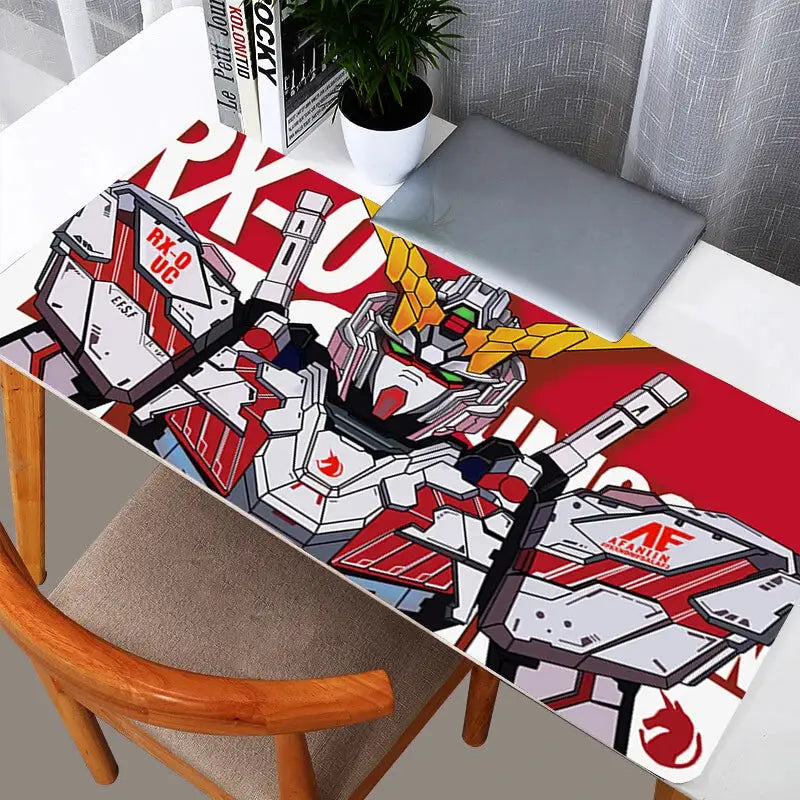 Gundam Anime Desk Mat XXL Keyboard And Mouse Pad For Computer Table Gaming Accessories