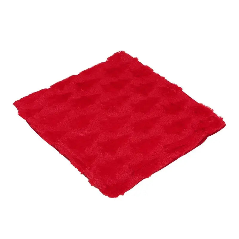 Red plush Christmas pillow cover, faux fur cushion case for couch or sofa