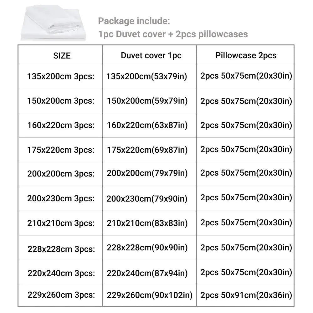 Simples Market duvet cover set, 3pc white with 2 pillowcases