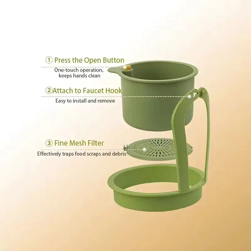 Multi Functional Food Strainer Sink Organizer For Kitchen And Bathroom Use With Efficient Drainage And Storage Solution