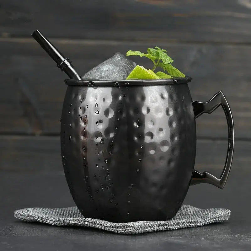 Prestige Moscow Mule Mug 530ml Hammered Stainless Steel Bar Cup for Cocktails Coffee and Beer Keeps Drinks Cold