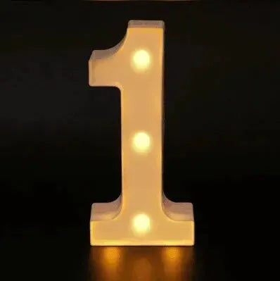 Number 1 luminous LED lamp for home decor with warm glow