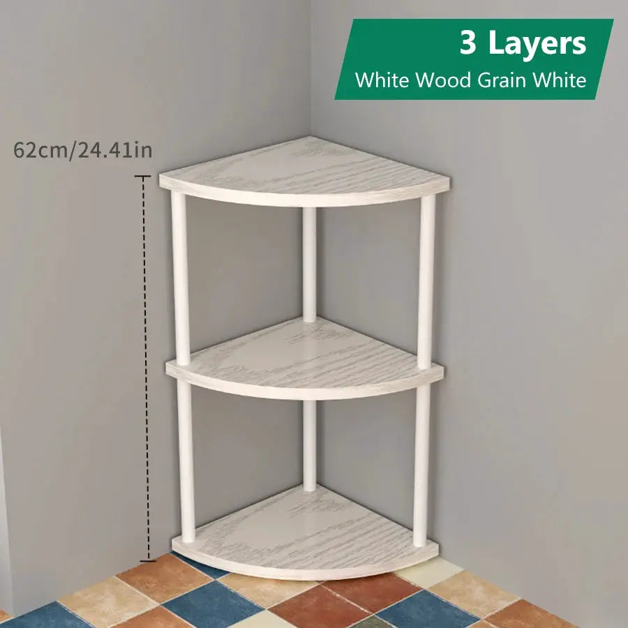 Wall Corner Shelf Storage Rack With Tiers For Living Room Kitchen Bedroom Bookshelf Plant And Flower Display 3 4 5 6