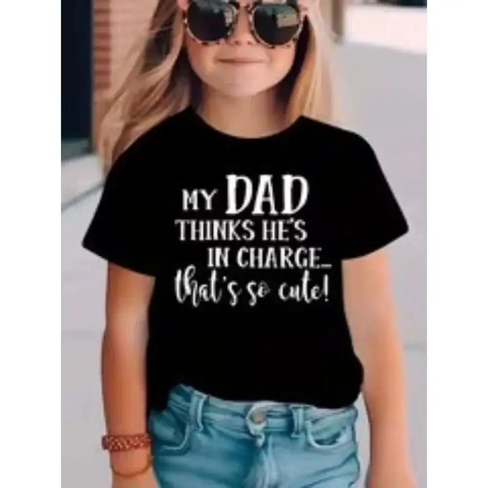 Summer Funny Letter Cute Printer Kids T Shirt Casual Fashion Short Sleeve Tees Trendy Soft Boys Girls Clothes