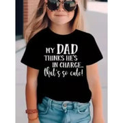 Summer Funny Letter Cute Printer Kids T Shirt Casual Fashion Short Sleeve Tees Trendy Soft Boys Girls Clothes