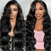 Body Wave 40 Inch HD Transparent Lace Front Hair Wig 13x6 5x5 Glueless Swiss Lace 220 Density Pre Plucked For Women