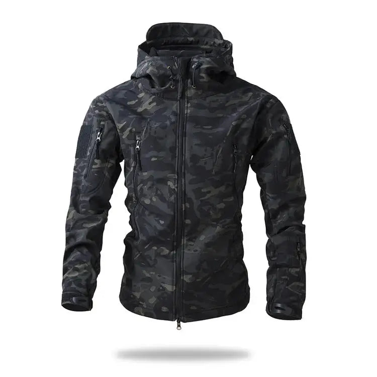 Lurker Shark Skin Soft Shell Tactical Jacket for men, camouflage, waterproof hooded coat