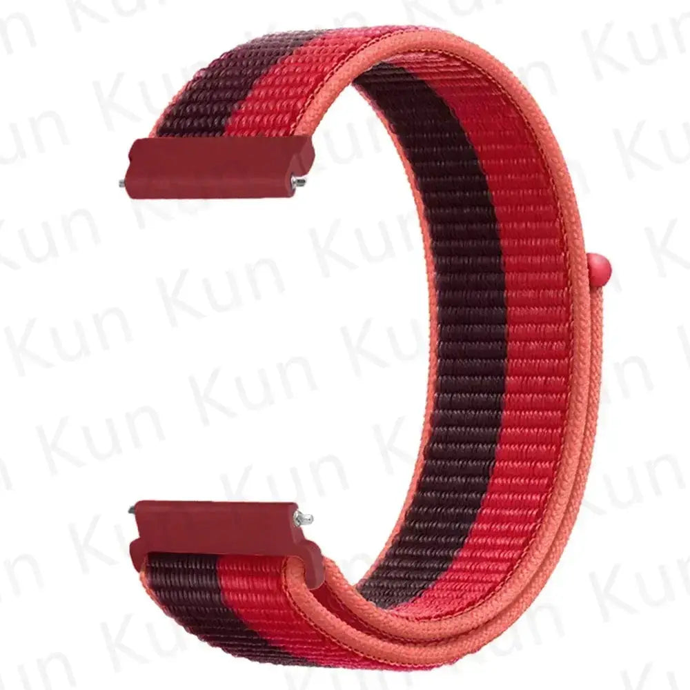 Simples Market nylon loop watch strap for Redmi Watch 5 Active/Lite, 20/22mm, red and black