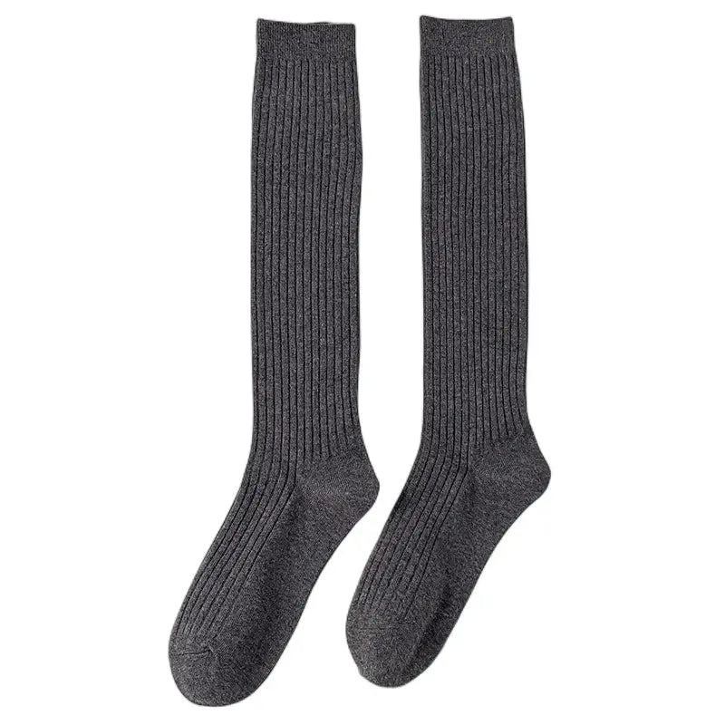 LuxeWeave Women's Knee High Stockings Cotton Blend Comfort For Casual Preppy Style And Everyday Wear