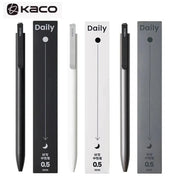 KACO gel pens set, five metal-clip pens with 0.5mm black ink, quick-drying, 800m capacity, Simples Market