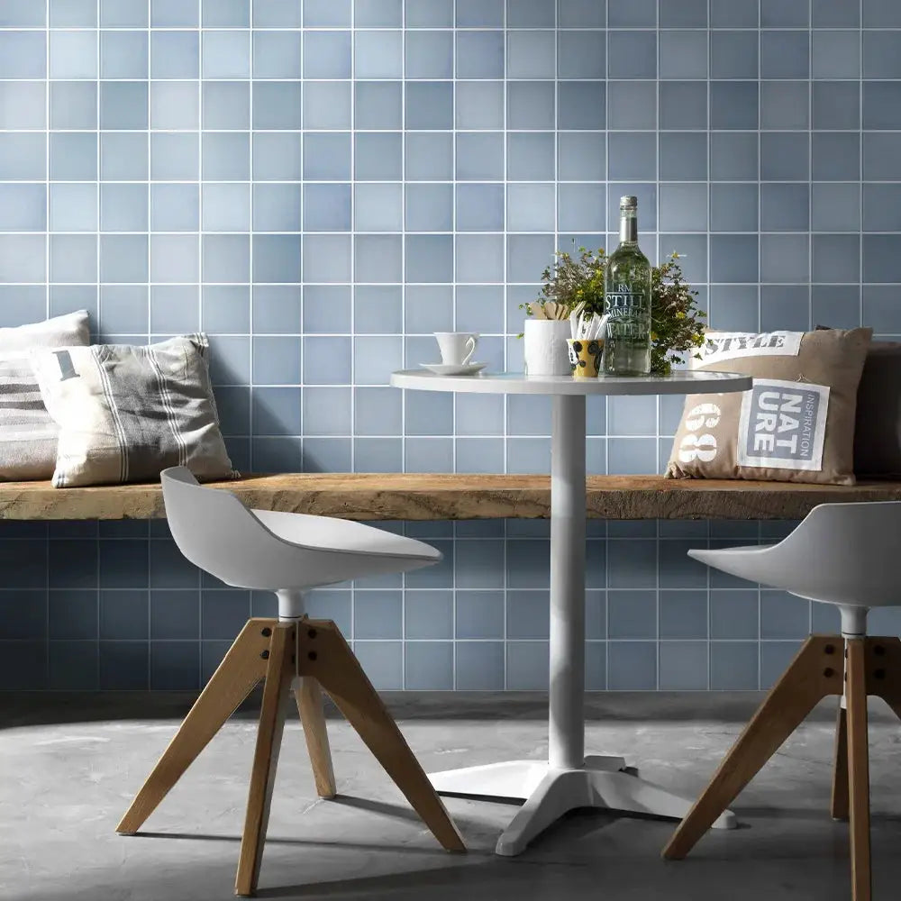 Simples Market 3D tile stickers; blue square 30x30cm, self-adhesive, water-resistant wall tiles