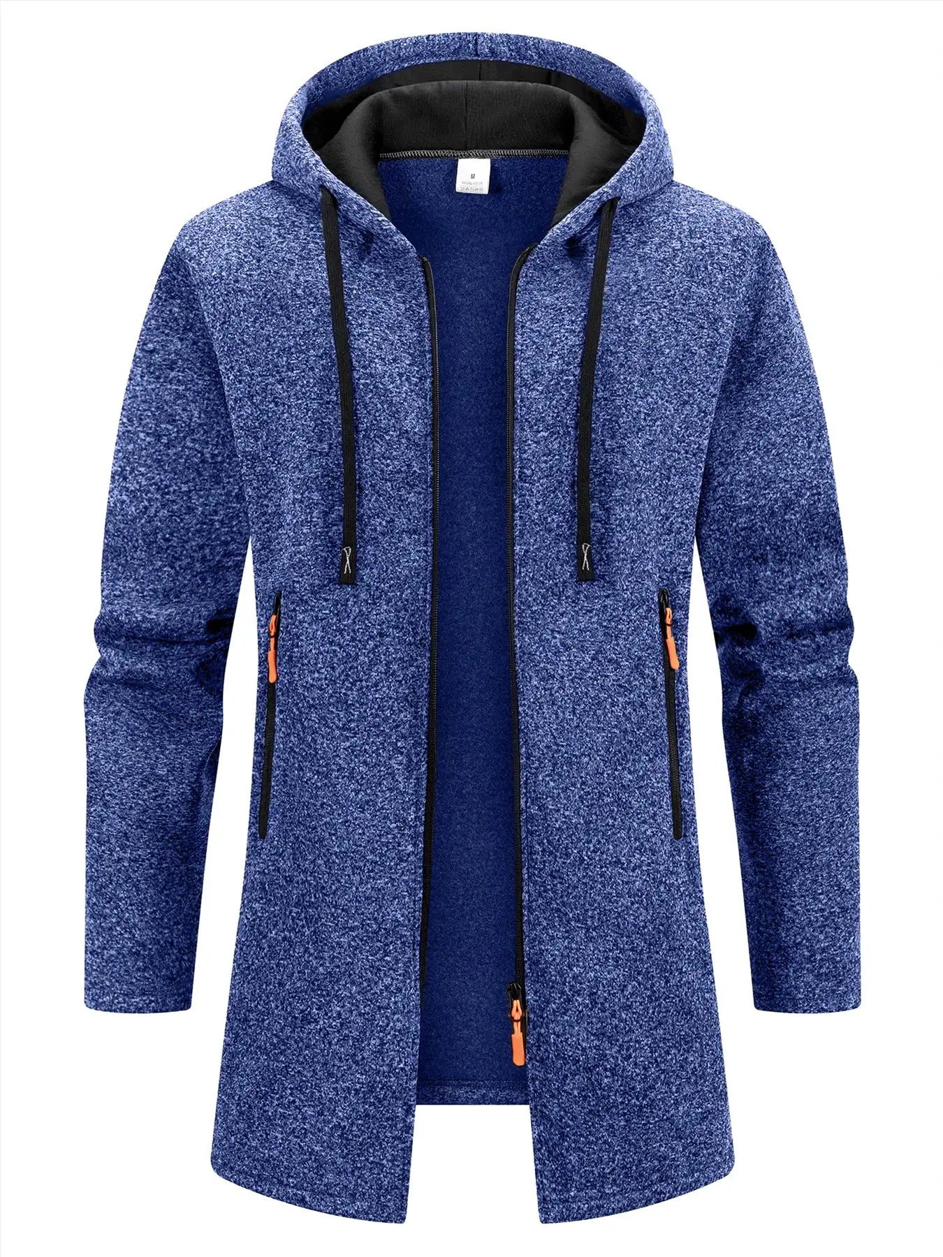 UrbanPulse Streetwear Zip Hoodie Oversized Winter Jacket With Thick Knit Insulation For All Day Warmth