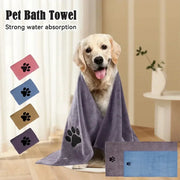 Three Size Options Microfiber Pet Bath Towel Embroidered Super Soft Absorbent for Cats and Dogs Grooming Supplies