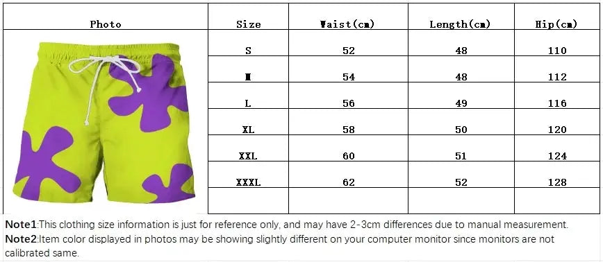Simples Market board shorts in lime yellow with purple starfish pattern, quick-dry beach swim trunks