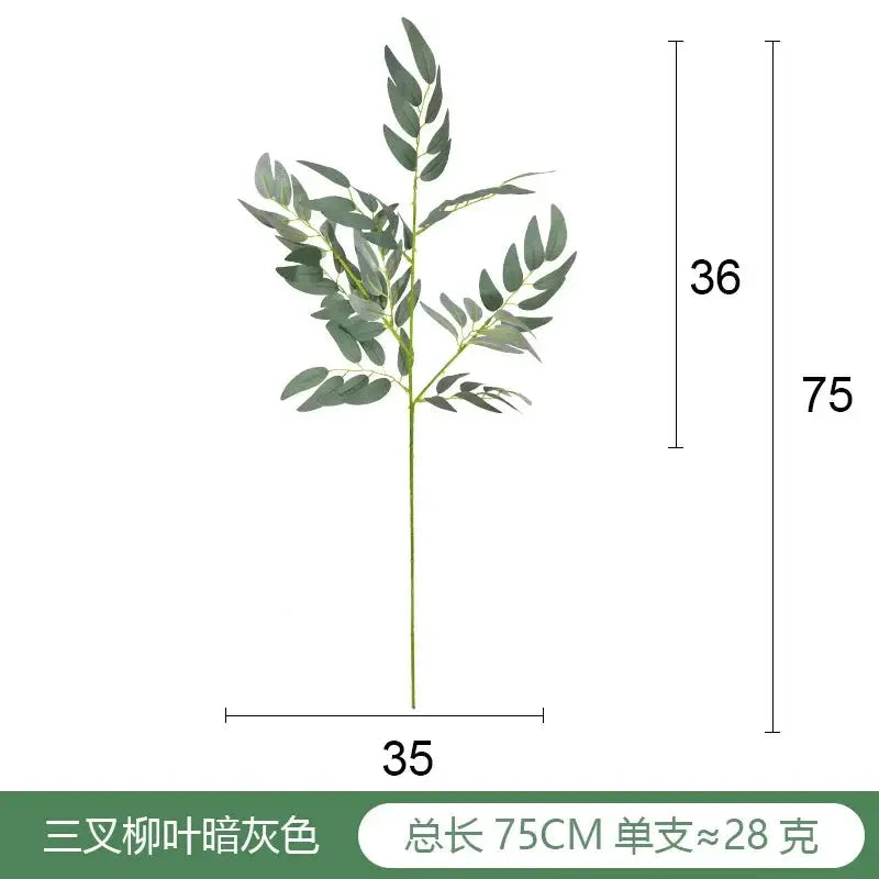 Artificial eucalyptus plant with green leaves by Simples Market, 75 cm tall