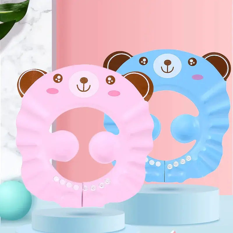 Adjustable Baby Shower Soft Cap For Kids Protecting Eyes And Ears During Bath Time