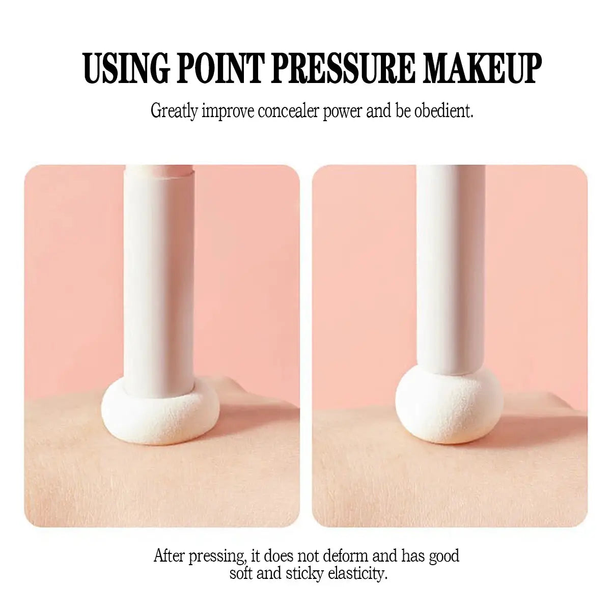 SilkAura Mushroom Head Concealer Brush Mini for Flawless Coverage with Soft Wool Bristles