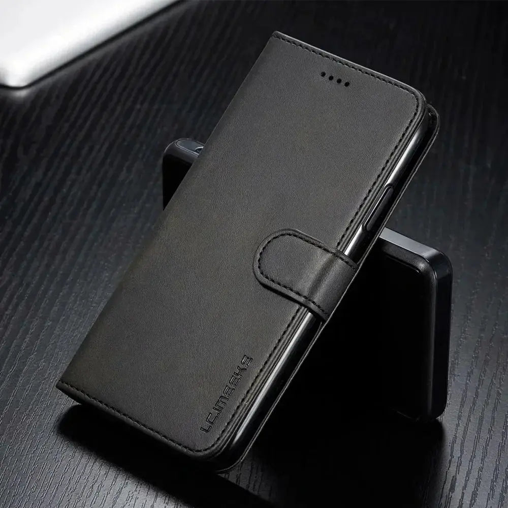 LuxWallet Leather Wallet Case For IPhone All Models With Card Slot Flip Cover And TPU Inner Protection