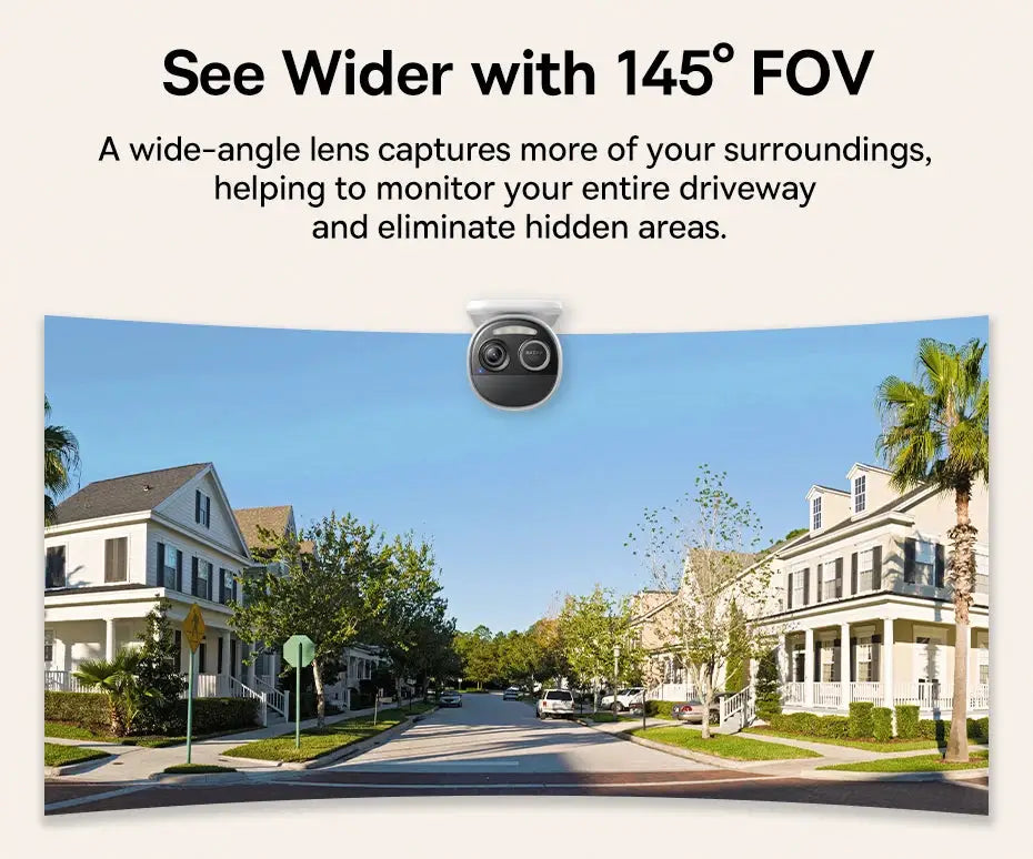 Baseus Security S2 outdoor camera, 4K, solar-powered, wireless, IP67 waterproof, 145° FOV