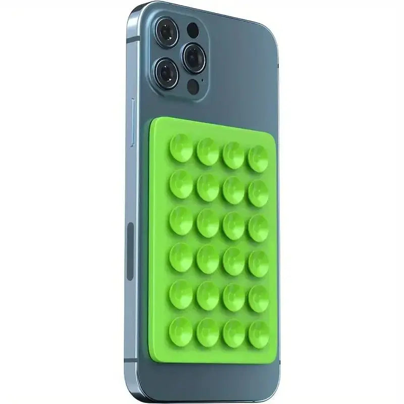 GripMate Silicone Suction Phone Holder Mat Wall Stand With Anti Slip Square Design For Apple Phones