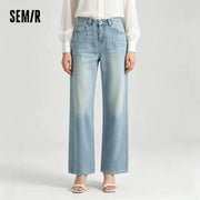 Semir Jeans Women Cool Feeling Wide Leg Floor Length Pants Summer 2025