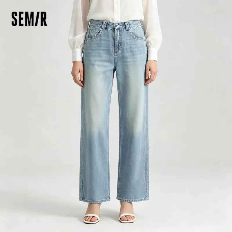 Semir Jeans Women Cool Feeling Wide Leg Floor Length Pants Summer 2025