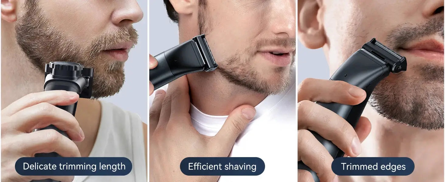 KENSEN S15 electric beard trimmer, black dual‑sided blade, 2‑in‑1 men’s trimmer