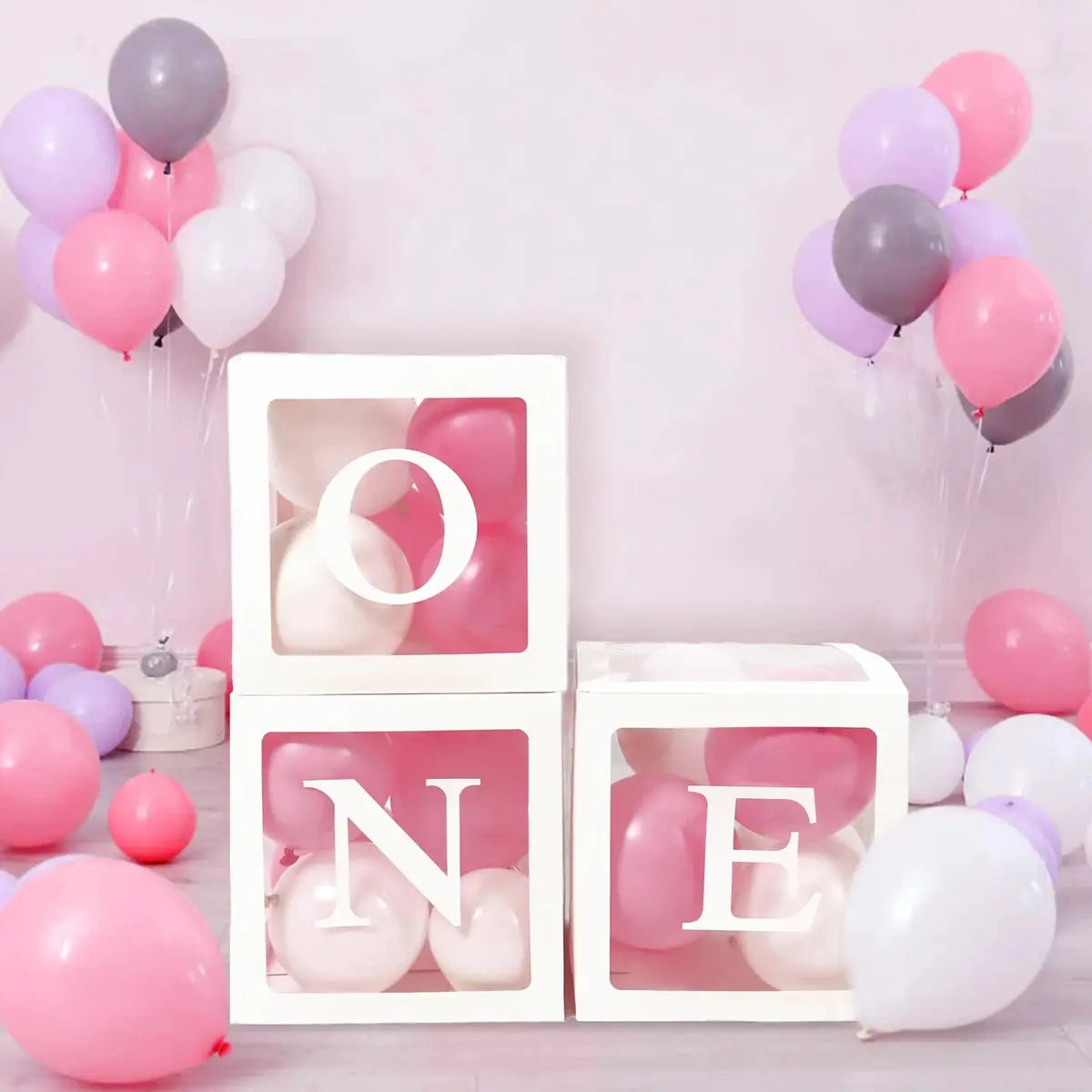 Letter Balloon Box For First Birthday One Year Old Party Decor For Boys And Girls Baby Shower And Wedding Supplies