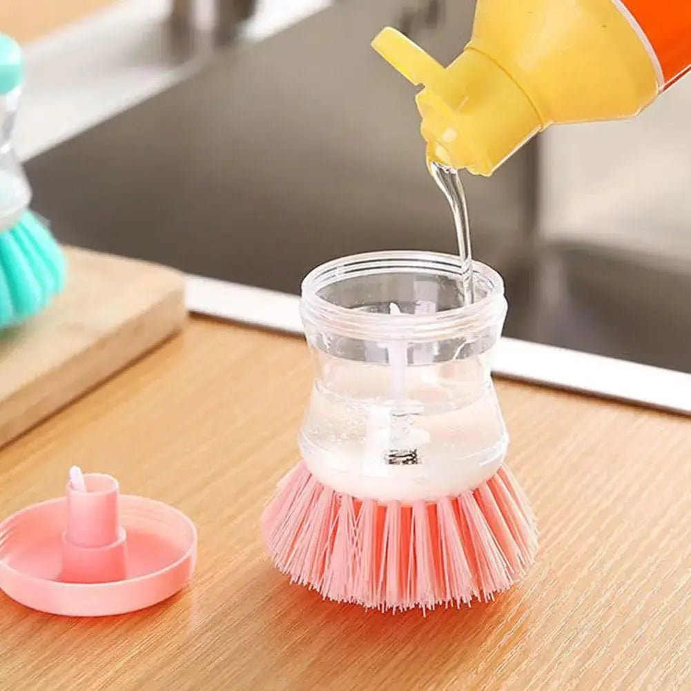 Astronaut Themed Dish Brush With Automatic Soap Dispenser For Kitchen Pots Utensils Cleaning