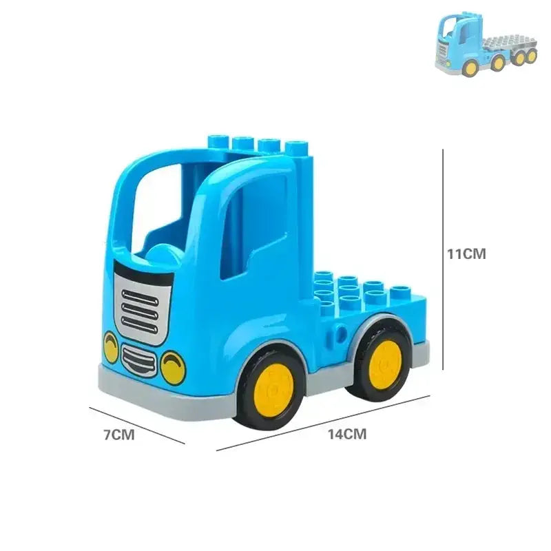 Big Building Blocks Accessories Compatible With Large Bricks Educational Toy Set For Kids Trucks Cars City Traffic