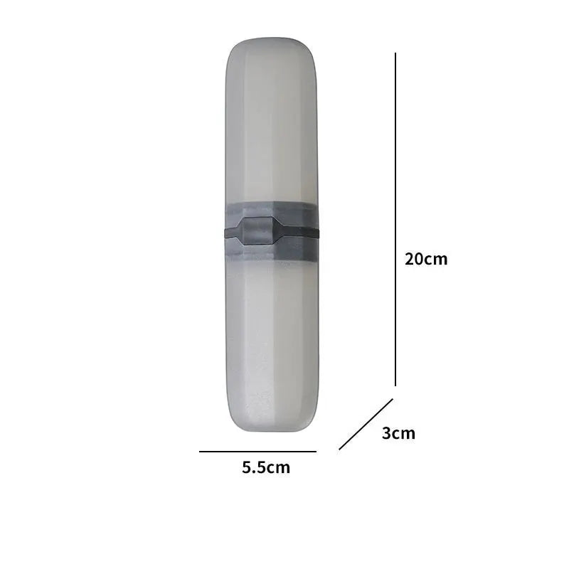 TrailGuard Portable Toothbrush And Toothpaste Case With Breathable Air Holes Keeps Bacteria Away For Travel